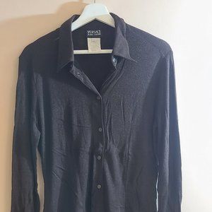 SOLD - Versace Jeans Couture Long Sleeve Brown Womens XL Medusa Rare Vintage